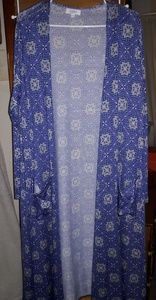 Large Lularoe Gorgeous Printed Sarah Cardigan